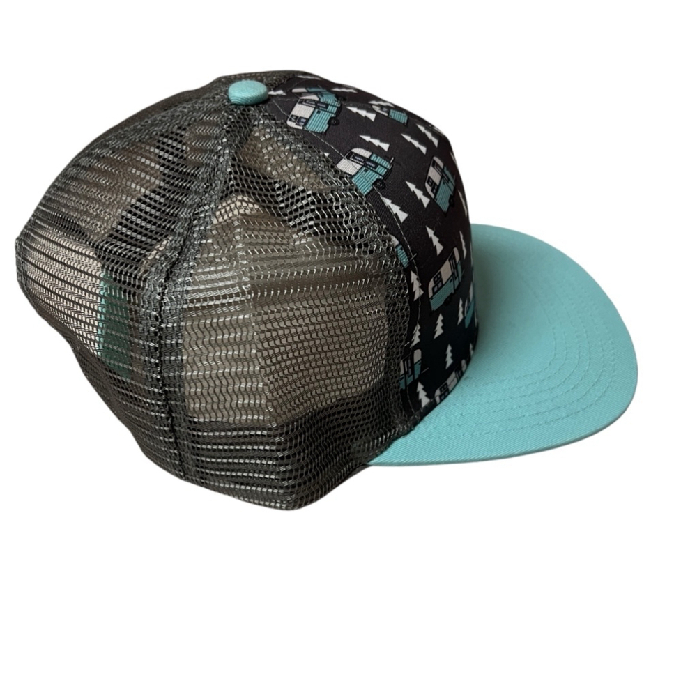 Adventure Camper Themed Unisex Kids Untamable Tots Gray and Teal SnapBack Hat - Picture 4 of 8